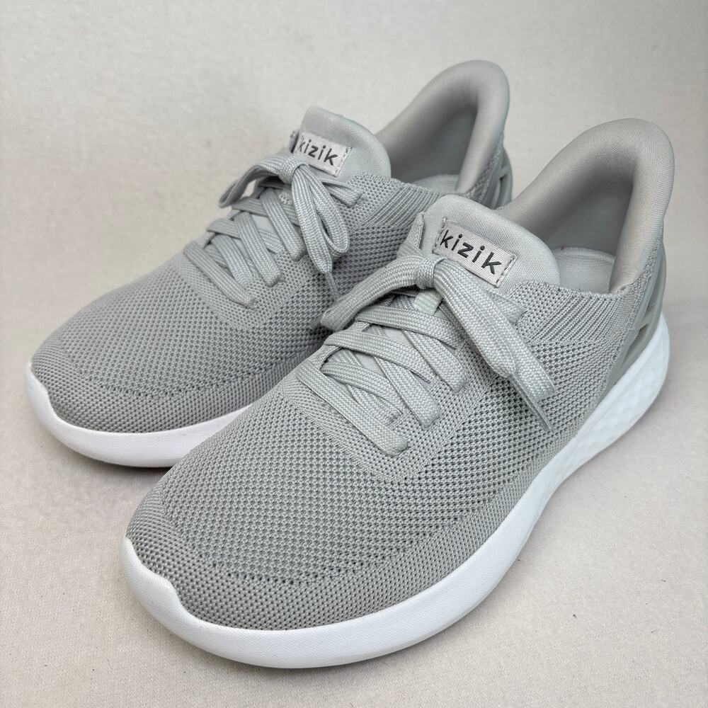 Kizik Athens Hands Free Slip-on Comfort Sneakers w/ Laces Grey Women's 7